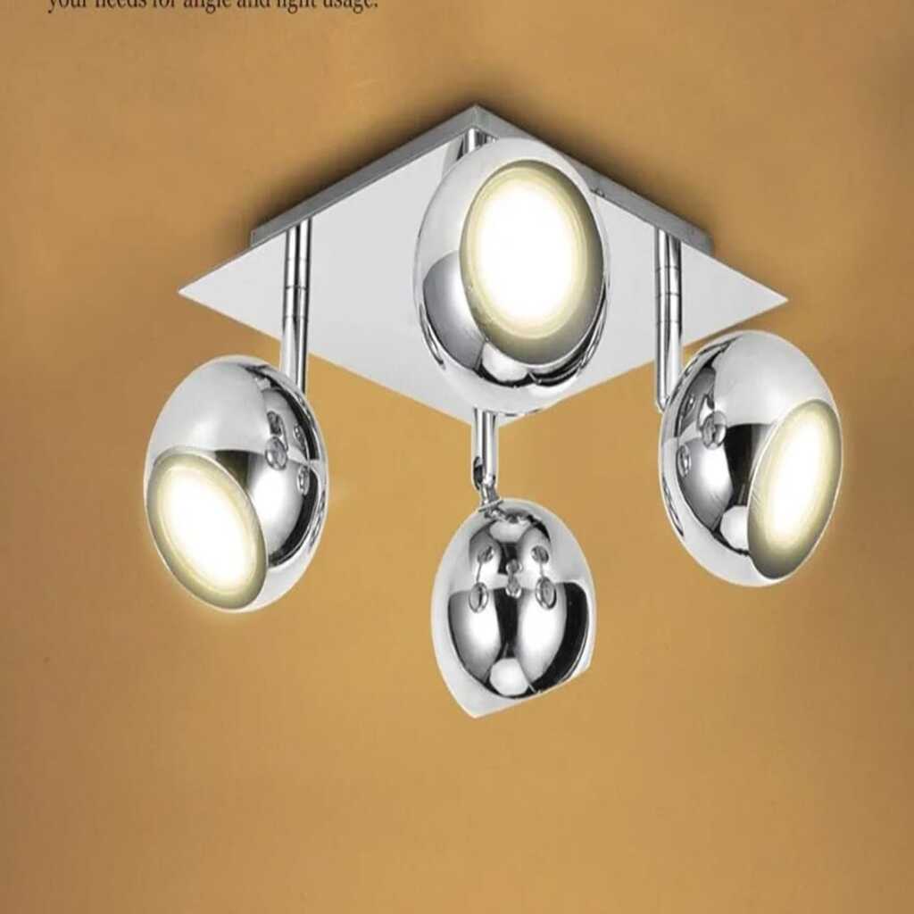 mylights 4lu kromspot krom hareketli tavan avize modern spor avize led aydınlatma kare avize led aydınlatma 