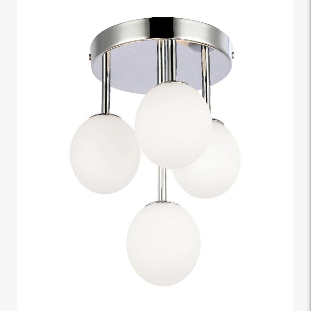 MYLİGHTS LED AVİZE modern spor PLOFONYER TAVAN OPAL AVİZE krom KAPLAMA 