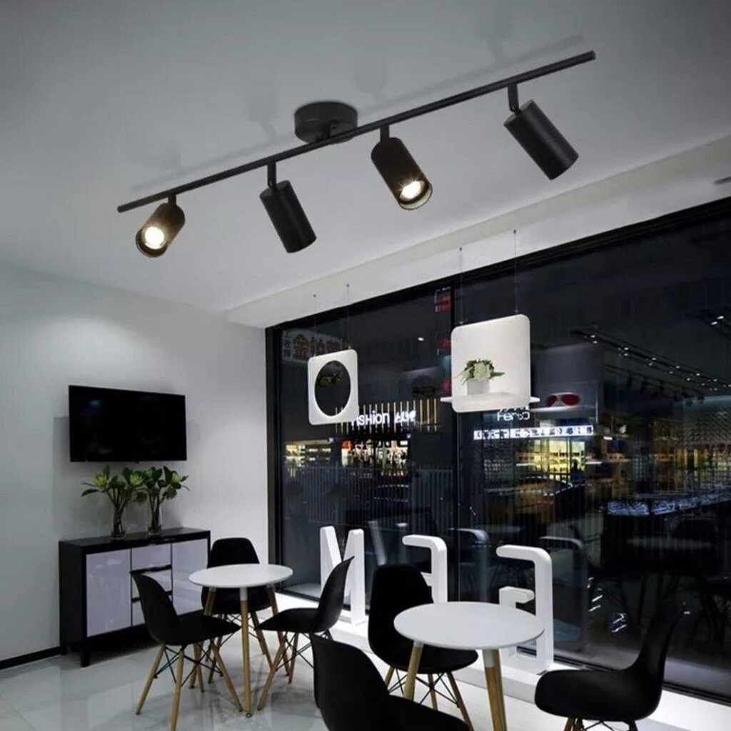 MYLİGHTS LED SPOT LED AVİZE SİYAH 4LÜ AVİZE GÜNIŞIĞI LED AMPULLÜ 