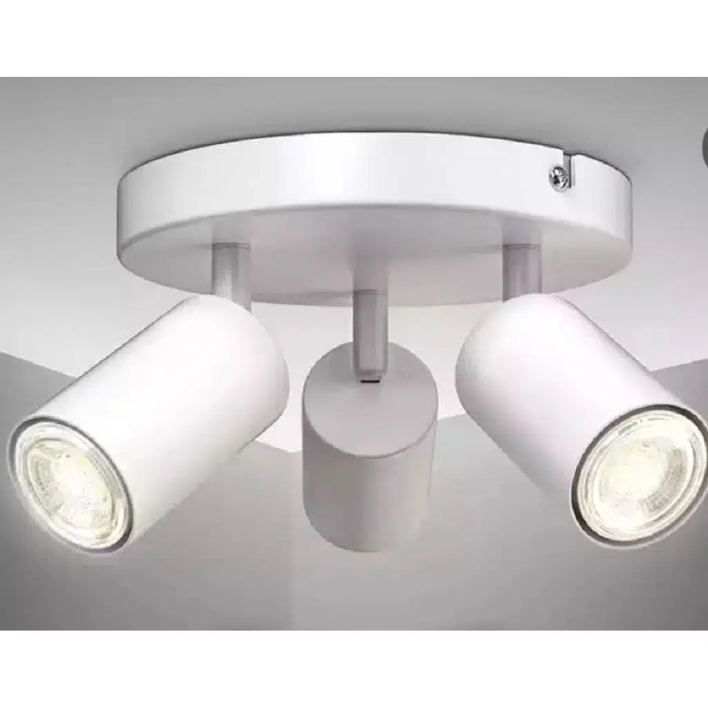 MYLİGHTS MAT BEYAZ LED AVİZE LED SPOT ÜÇLÜ HAREKETLİ METAL GÜNIŞIĞI AMPULLÜ
