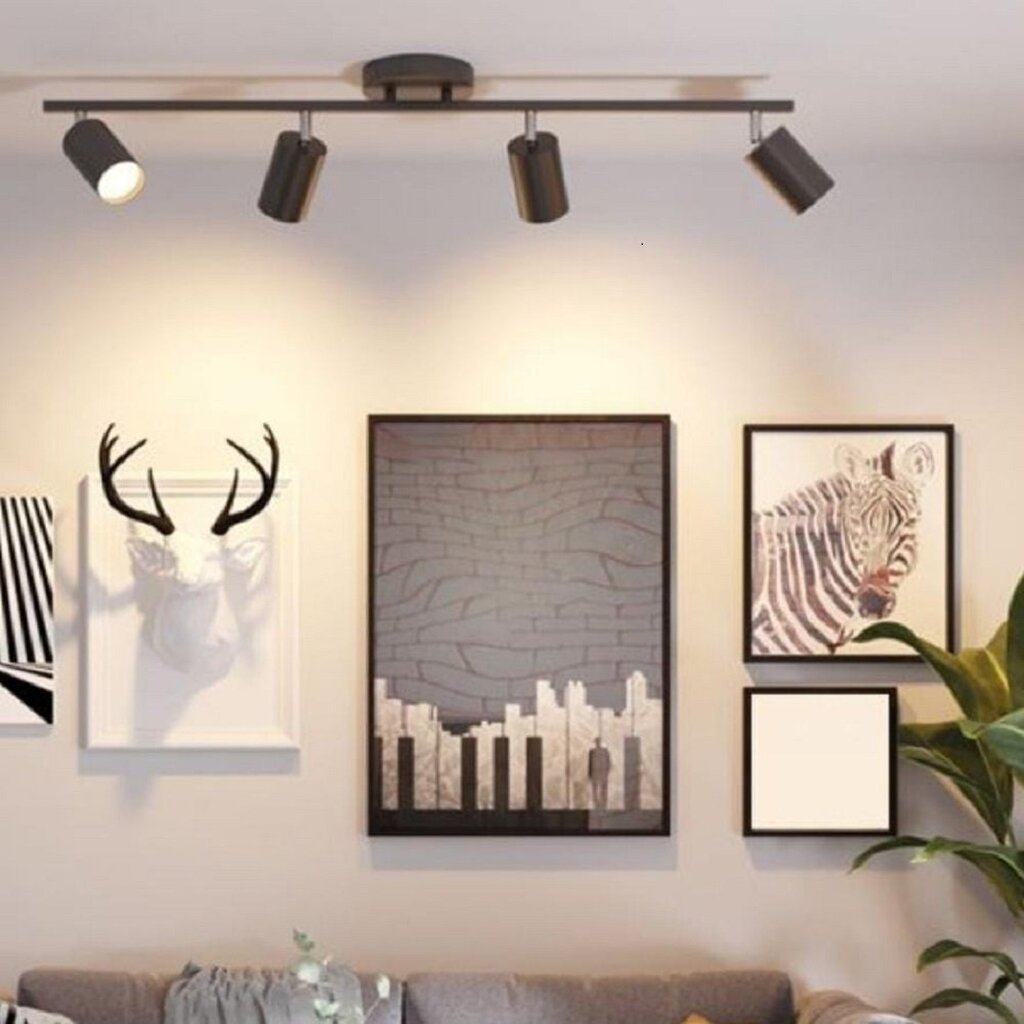 MYLİGHTS MAT SİYAH DÖRTLÜ LED AVİZE LED SPOT HAREKELİ AVİZE APLULLÜ