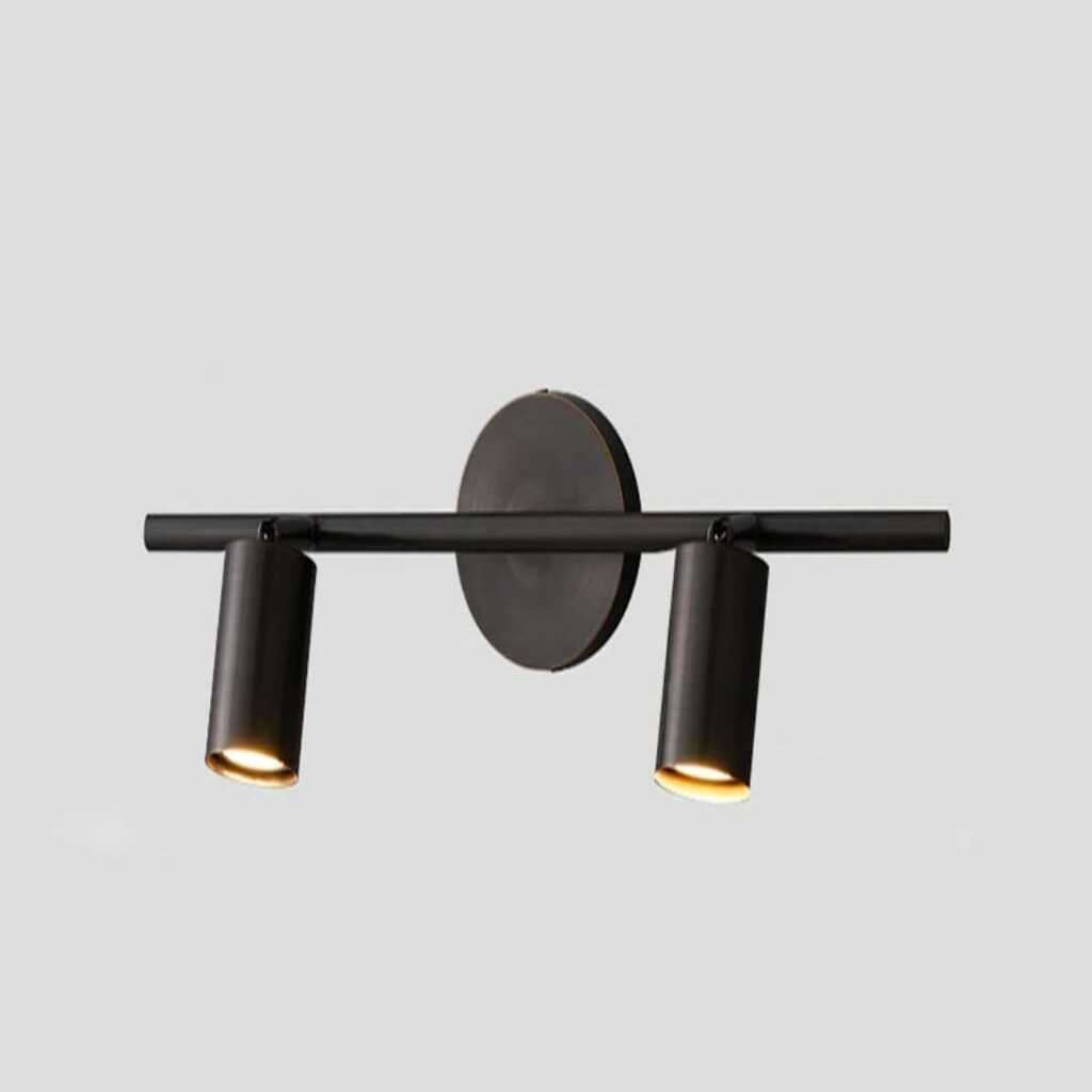 MYLİGHTS MAT SİYAH İKİLİ LED SPOT LED APLİK LED AVİZE GÜNIŞIĞI AMPULLÜ LED DUVAR APLİK 