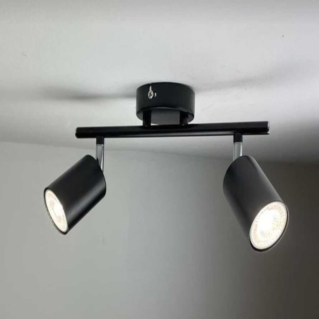 MYLİGHTS MAT SİYAH İKİLİ LED SPOT LED APLİK LED AVİZE GÜNIŞIĞI AMPULLÜ LED DUVAR APLİK 