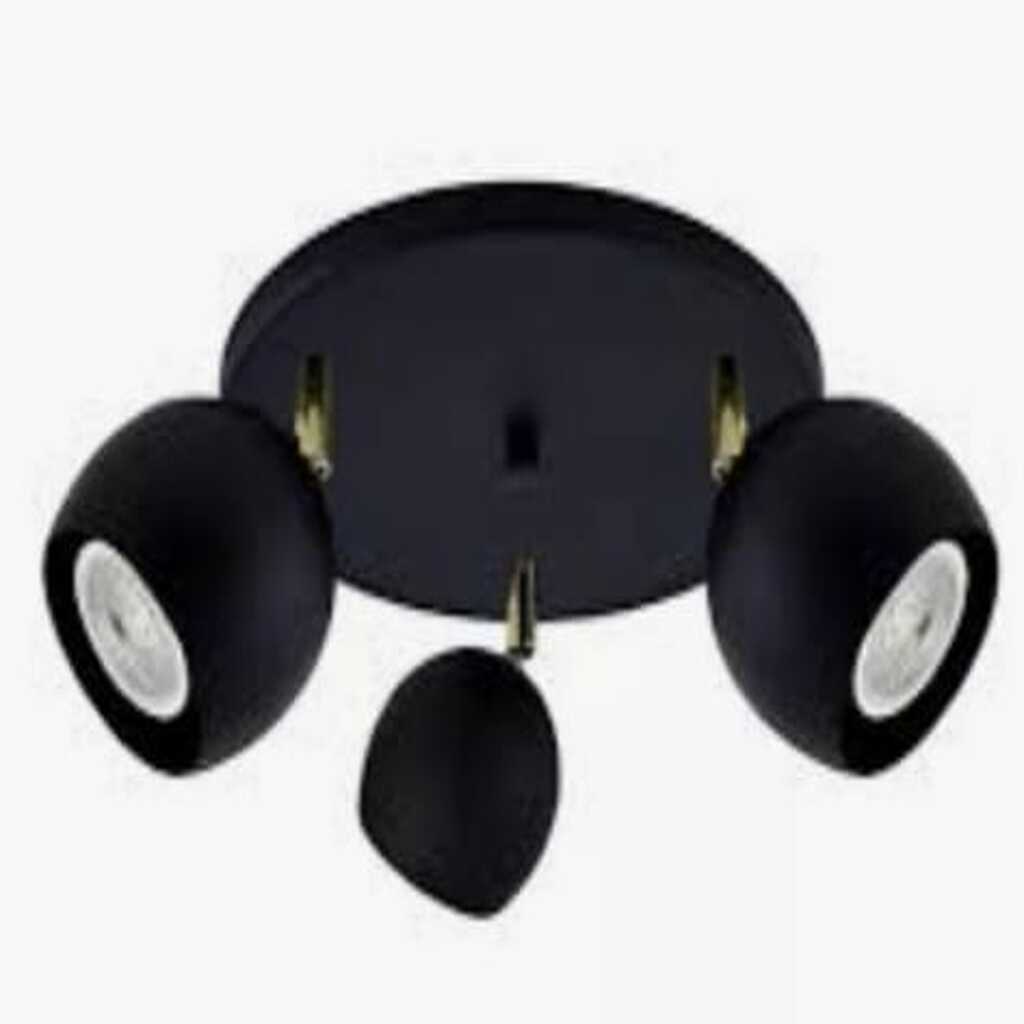 mylights kure mat siyah uclu led avize led spot hareketli başlık gun ışığı ampullu 2700 k 