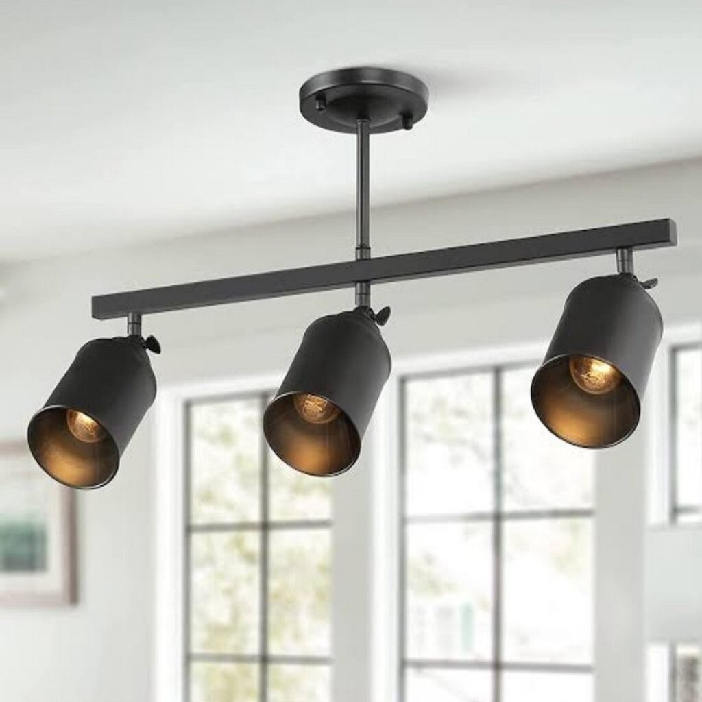 MYLİGHTS MAT SİYAH ÜÇLÜ LED AVİZE LED SPOT HAREKETLİ BAŞLIK GÜNIŞIĞI AMPULLÜ