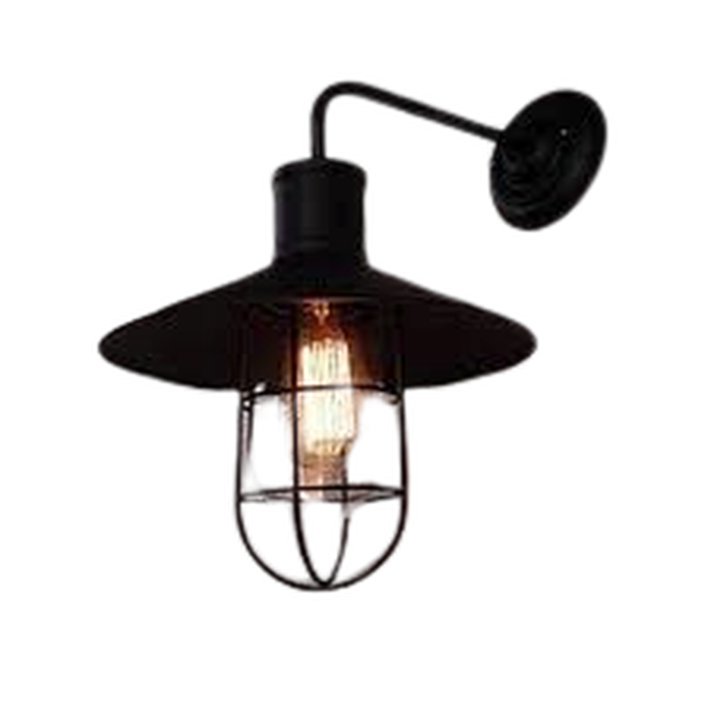 MYLİGHTS METAL MAT SİYAH KAFES APLİK E27 EN 23 CM 
