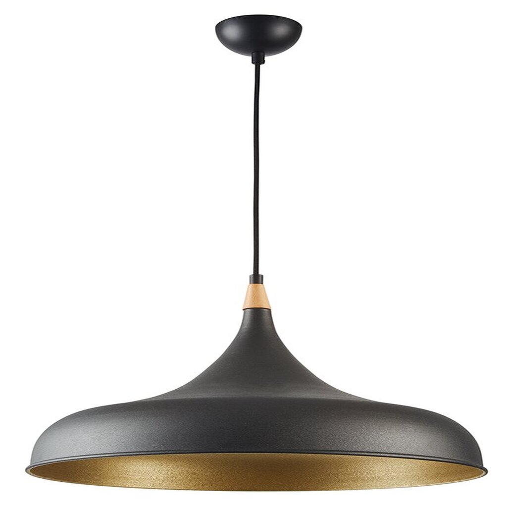 mylights metal sakrkıt avize siyah içi altın avize ahşap süsl