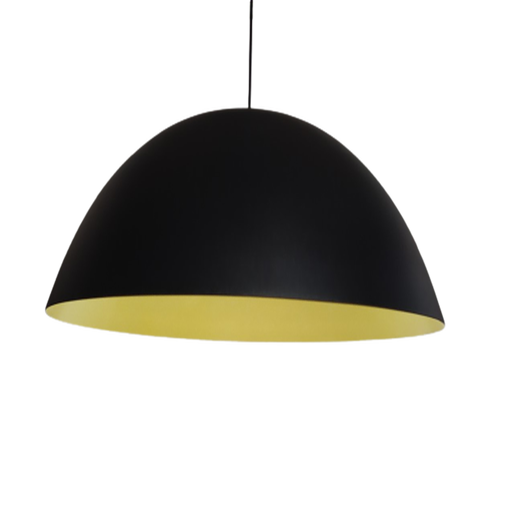 MYLİGHTS METAL SARKIT AVİZE 60 CM EN SİYAH İÇİ ALTIN RETRO RUSTİK AVİZE YÜKSEK TAVAN İÇİN