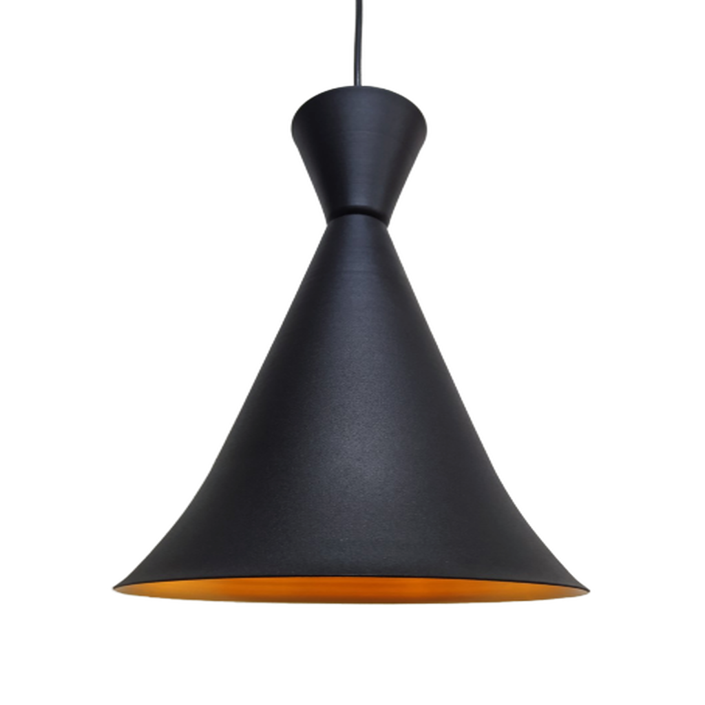 MYLİGHTS METAL SARKIT AVİZE SİYAH İÇİ ALTIN KONİK SARKIT