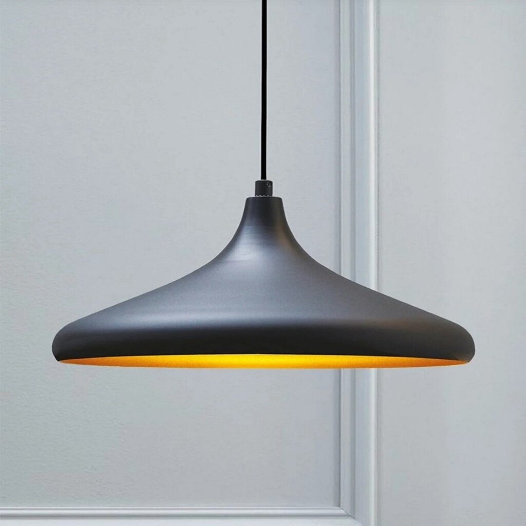 MYLİGHTS METAL SİYAH İÇİ ALTIN MODERN SPOR AVİZE 35 CM EN 