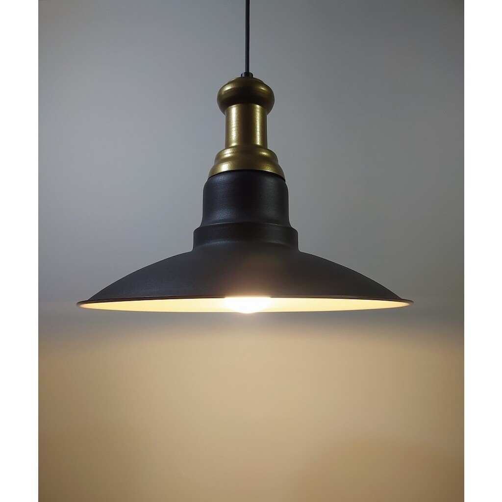 Mylights Metal Siyah Içi Beyaz Vintage Sarkıt Bronz Askılı