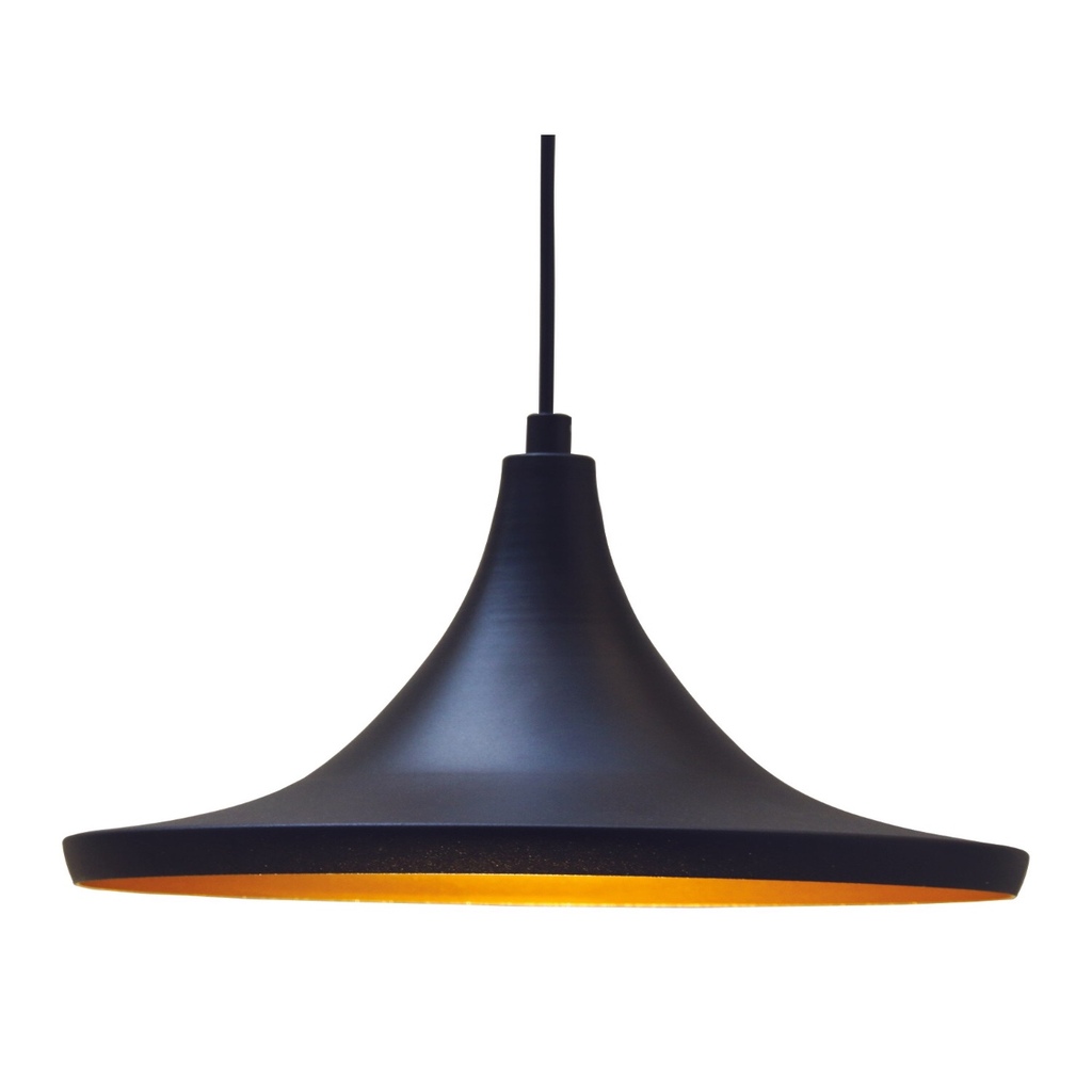 MYLİGHTS METAL SİYAH İÇİ SARI METAL SARKIT AVİZE 27 CM