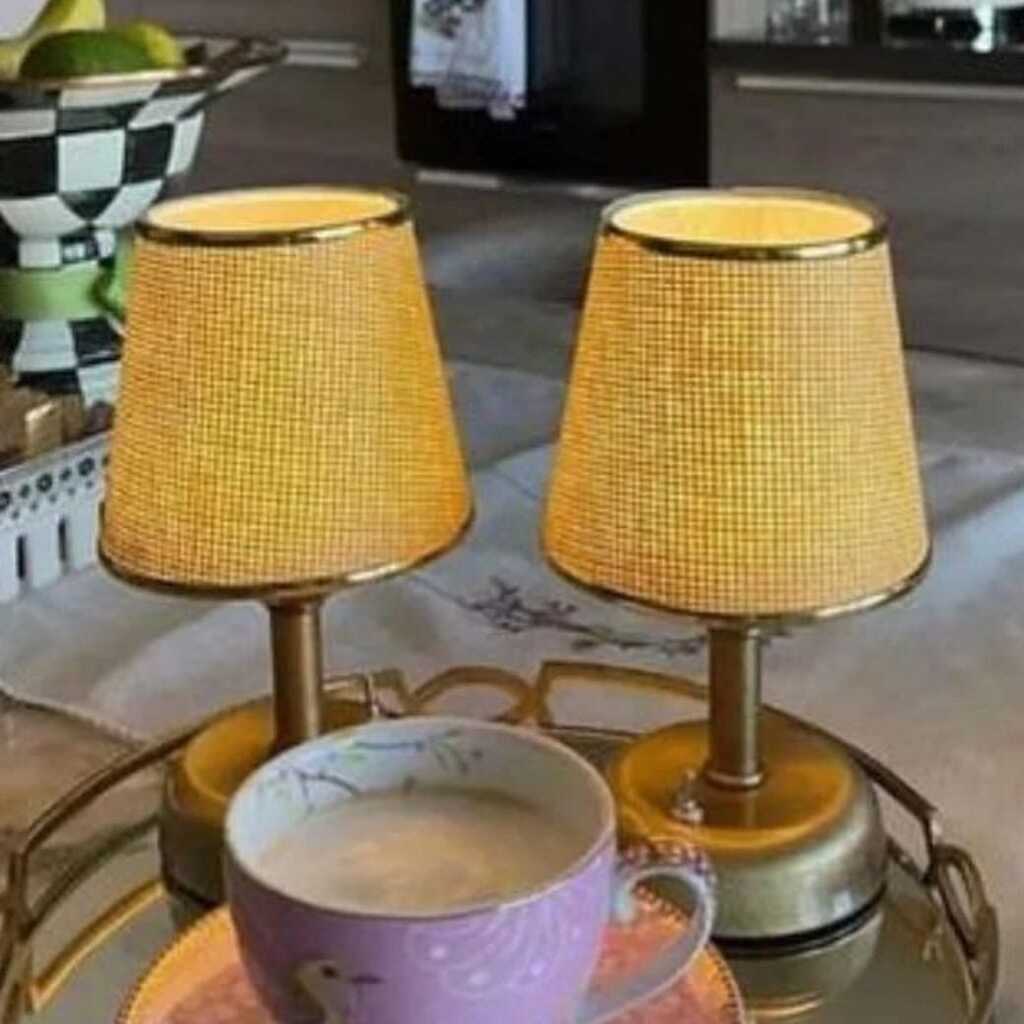 MYLİGHTS MİNİK PİLLİ ABAJUR GECE LAMBASI LEDLİ PİLLİ ABAJUR MASA LAMBASI