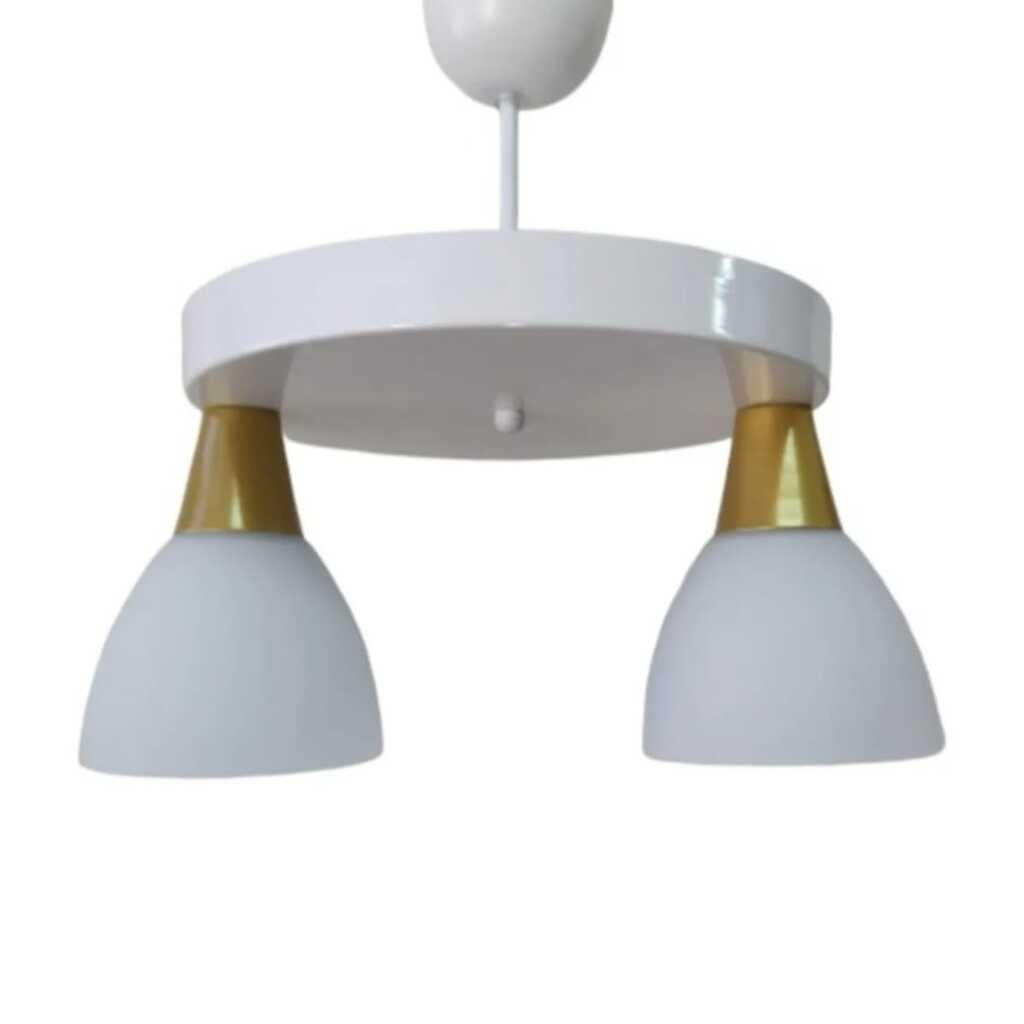 MYLİGHTS MODER BEYAZ İKİLİ YUBVARLAK 30CM AVİZE