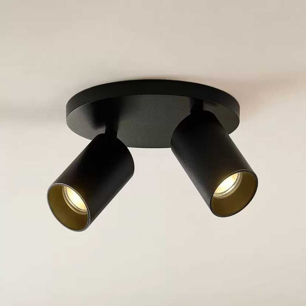 MYLİGHTS ikili modern led avize led ampullü hareketli siyah metal gövde avize 