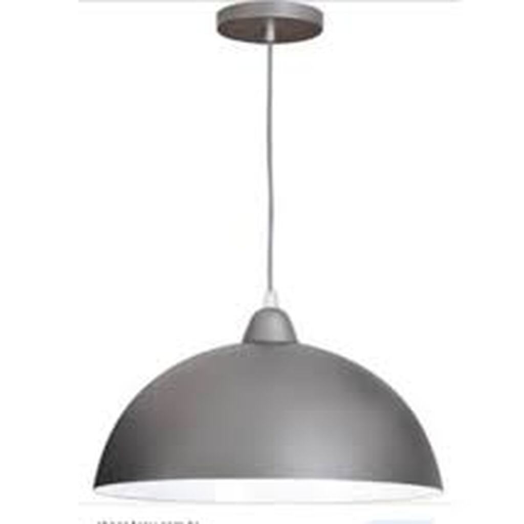 Mylights Modern Gri İçi Beyaz Metal Sarkıt Avize 40 Cm