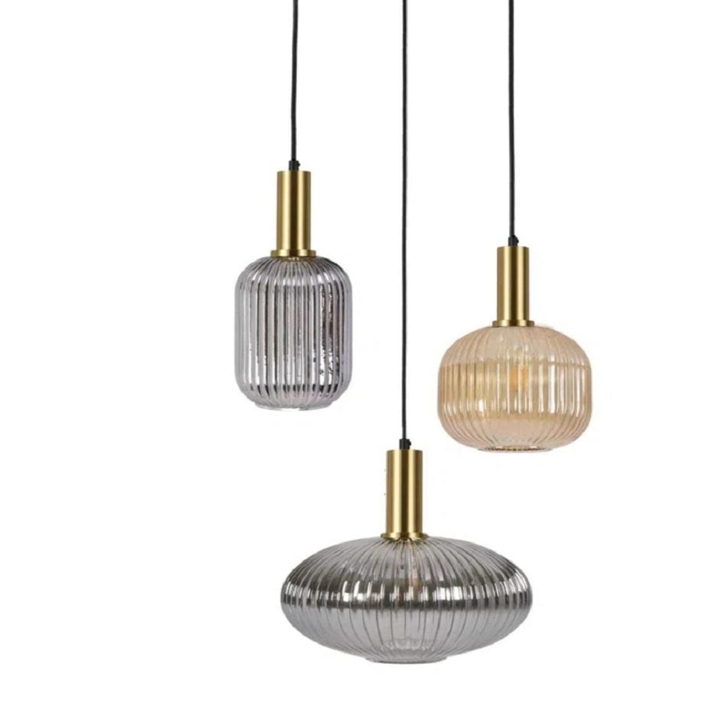 MYLİGHTS MODERN SARKIT AVİZE BAL VE FÜME CALI RUSTİK VİNTAGE SALON AVİZE 