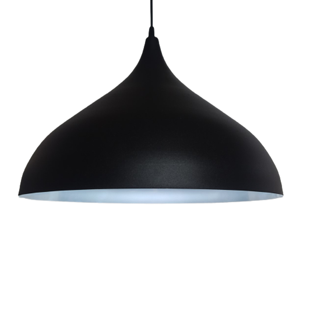 MYLİGHTS MODERN SİYAH İÇİ GÜMÜŞ METAL SARKIT AVİZE 45 CM EN