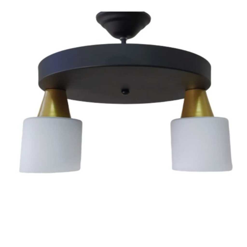 MYLİGHTS MODERN SİYAH İKİLİ YUVARLAK SARKIT AVİZE OPAL CAM 30CM EN