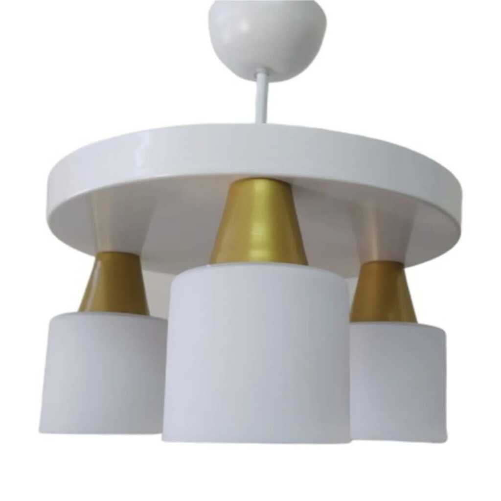 MYLİGHTS MODERN SPOR BEYAZ OPAL CAMLI ÜÇLÜ SARKIT AVİZE 30CM