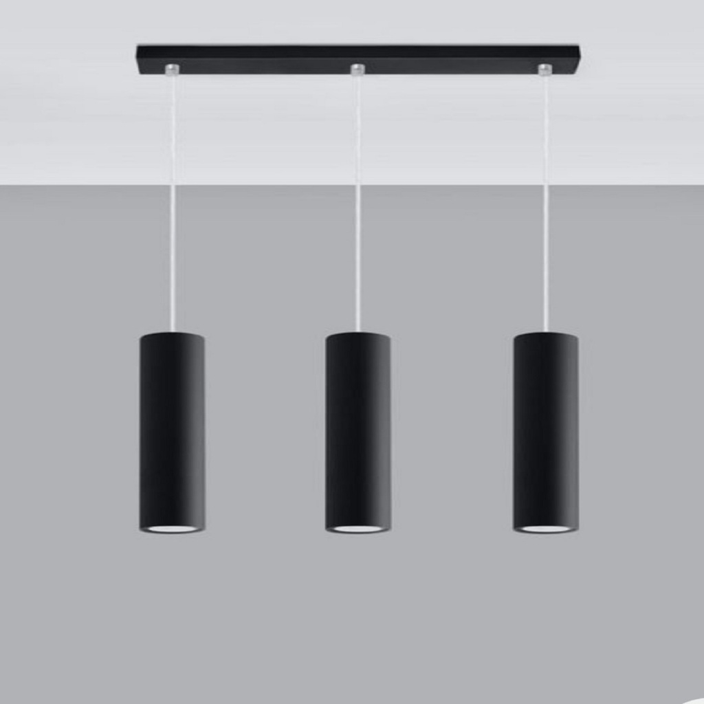 MYLİGHTS MODERN SPOR LED AVİZE ÜÇLÜ MASA SÜTÜ LED SARKIT 60 CM KASA GÜN IŞI LED AMPUL