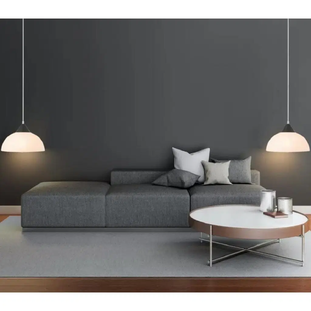 MYLİGHTS modern spor opal cam 30cm inox askılı paslanmaz krom cam sarkıt avize 