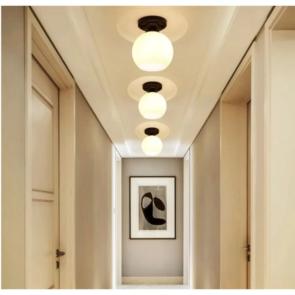 MYLİGHTS MODERN SPOR TEKLİ TAVAN AVİZE OPAL BEYAZ CAM