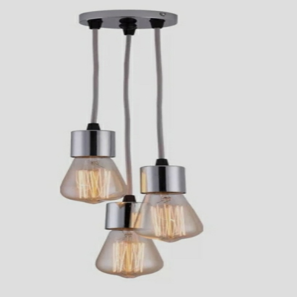 MYLİGHTS MODERN SPOR ÜÇLÜ GÜMÜŞ SARKIT AVİZE