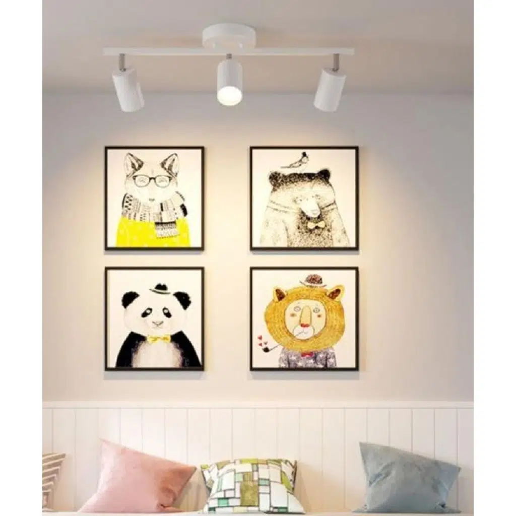 MYLİGHTS MODERN SPOR ÜÇLÜ LED SPOT LED AVİZE GÜNIŞIĞI AMPULLÜ