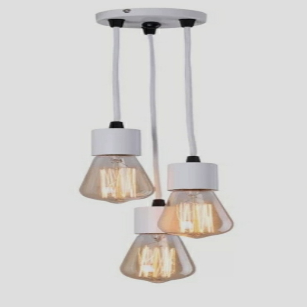 MYLİGHTS MODERN SPOR ÜÇLÜ MAT BEYAZ SARKIT AVİZE