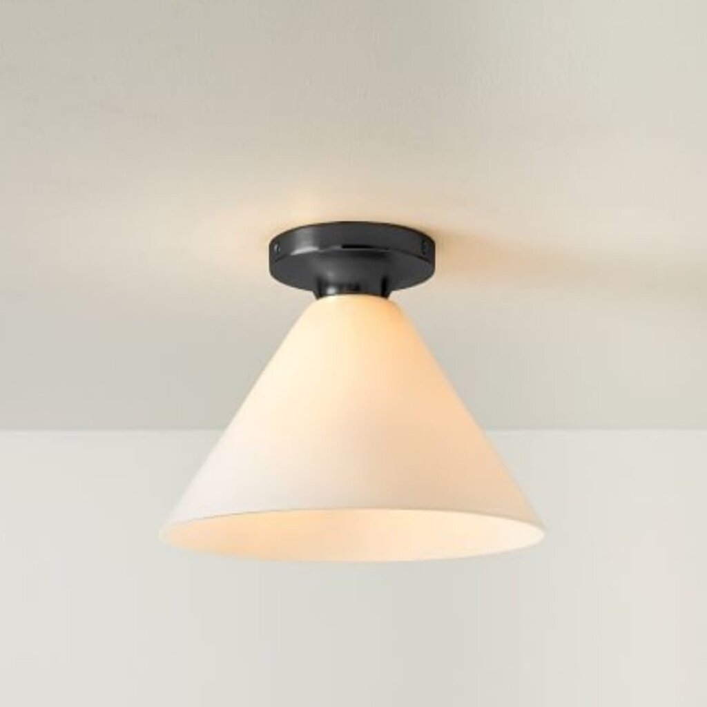 MYLİGHTS OPAL CAMLI PLOFONYER TAVAN AVİZE ARAMTÜR BEYAZ CAMLI CAP 22 CM 