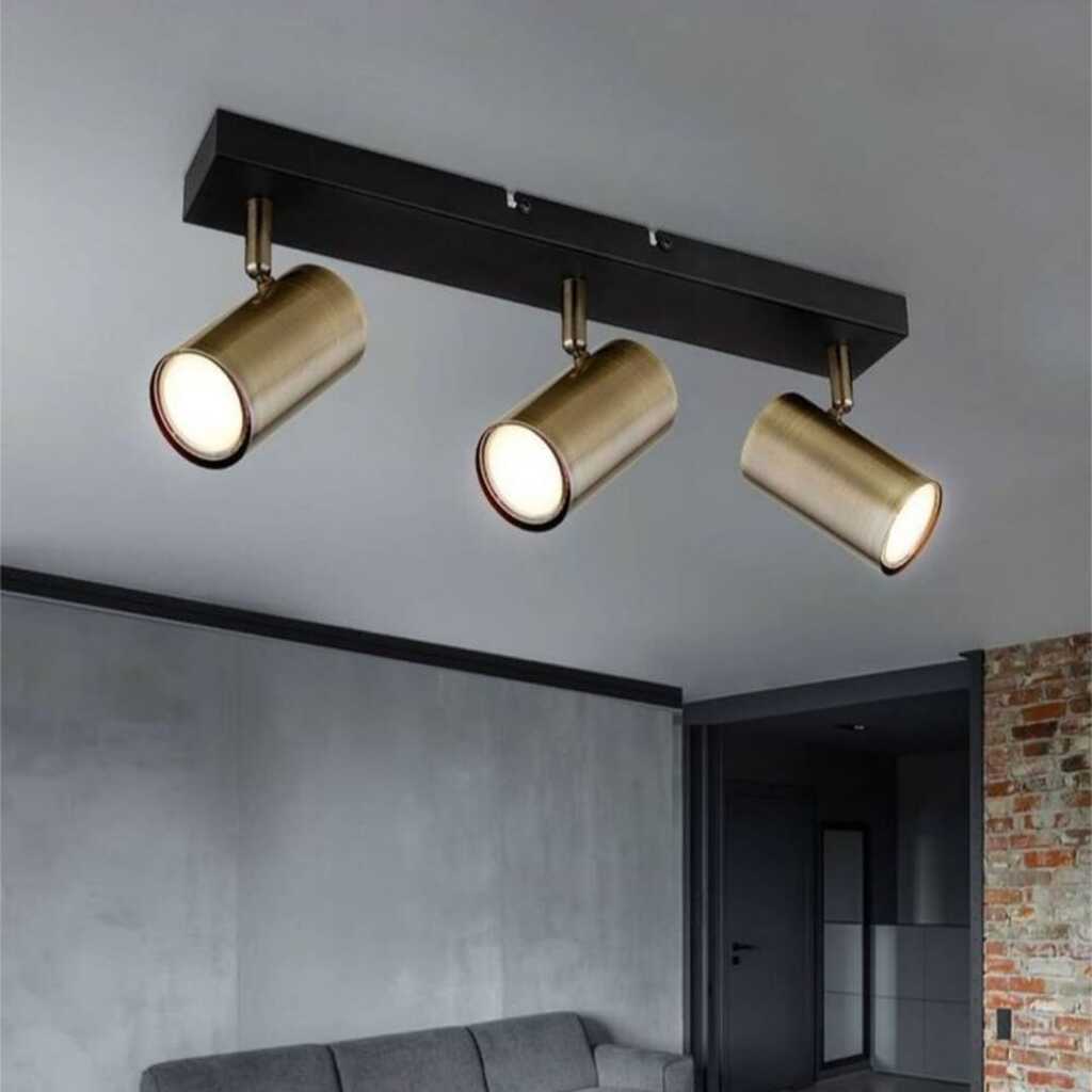 demet habek mylights led ampüllü üçlü hareketli modern spor led avize