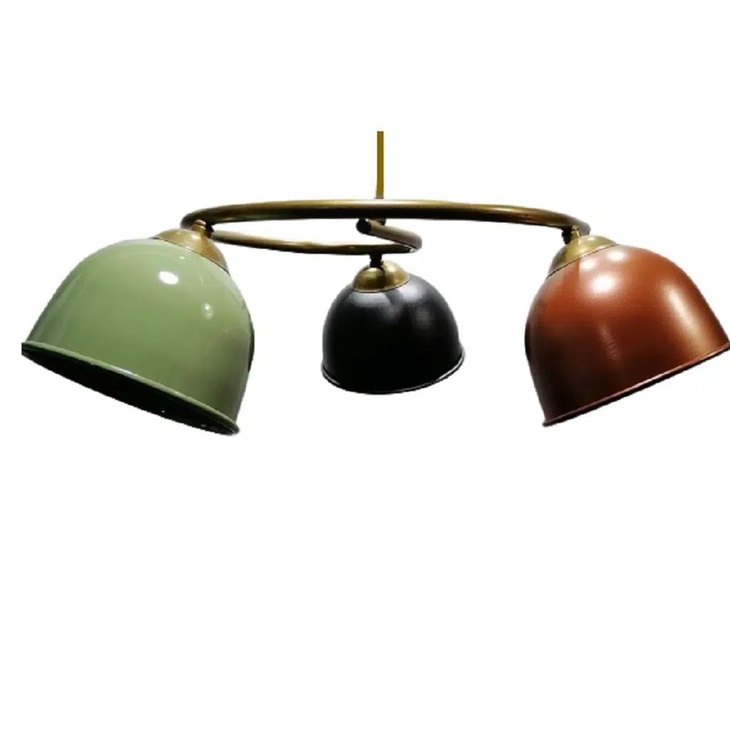 MYLİGHTS RENKLİ METAL SARKIT AVİZE ÜÇLÜ AVİZE