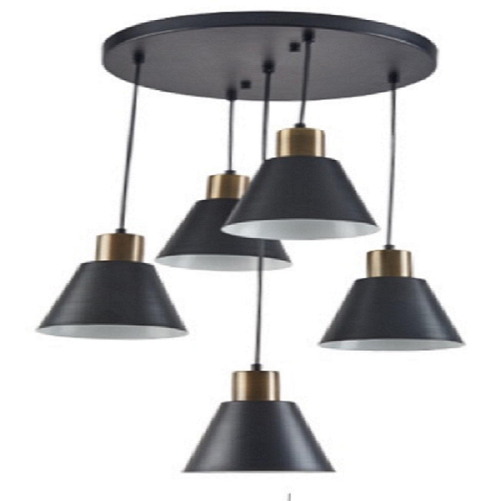 MYLİGHTS RETOR RUSTİK METAL SARKIT AVİZE MAT SİYAH