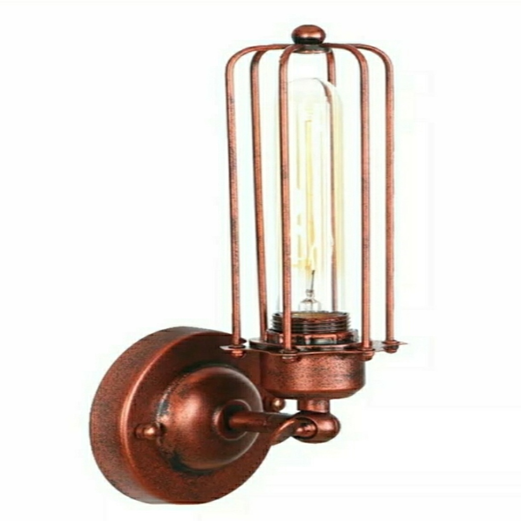 MYLİGHTS RETRO BAKIR ESKİTME KAFES APLİK RETRO RUSTİK APLİK