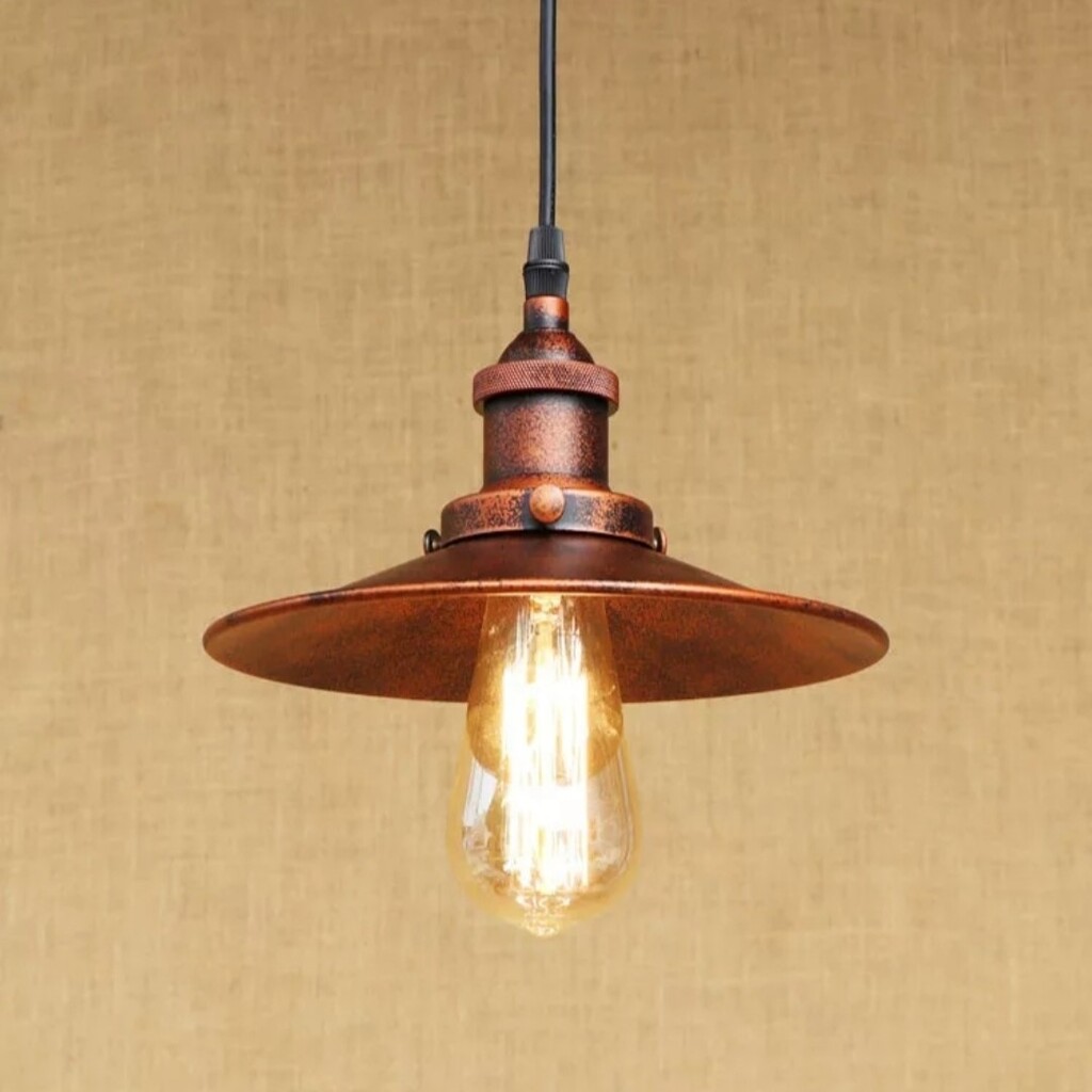 MYLİGHTS RETRO BAKIR ESKİTME TEKLİ SARKIT AVİZE 23 CM