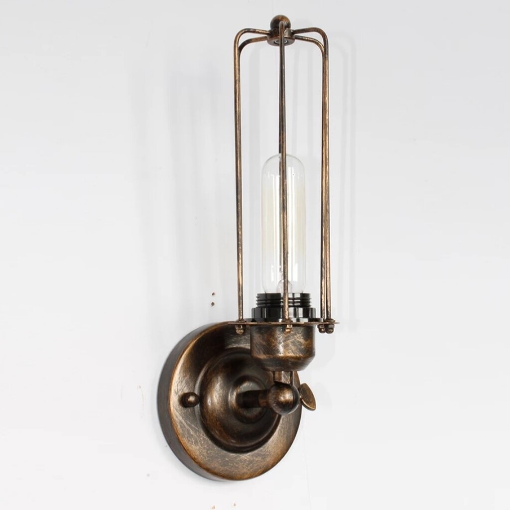 MYLİGHTS RETRO BRONZ ESKİTME APLİK KAFES APLİK