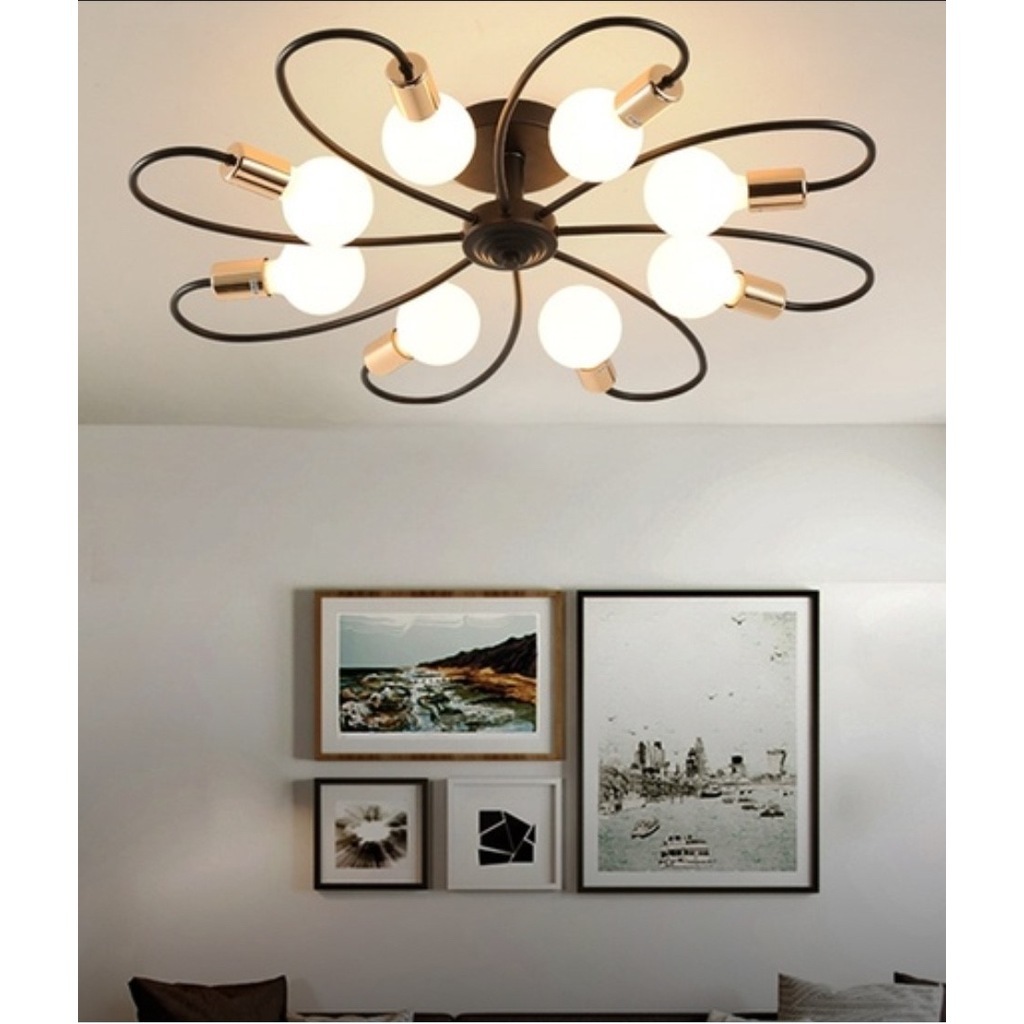 Mylights Retro Ğlofonyer Tvan Avize Sekizli