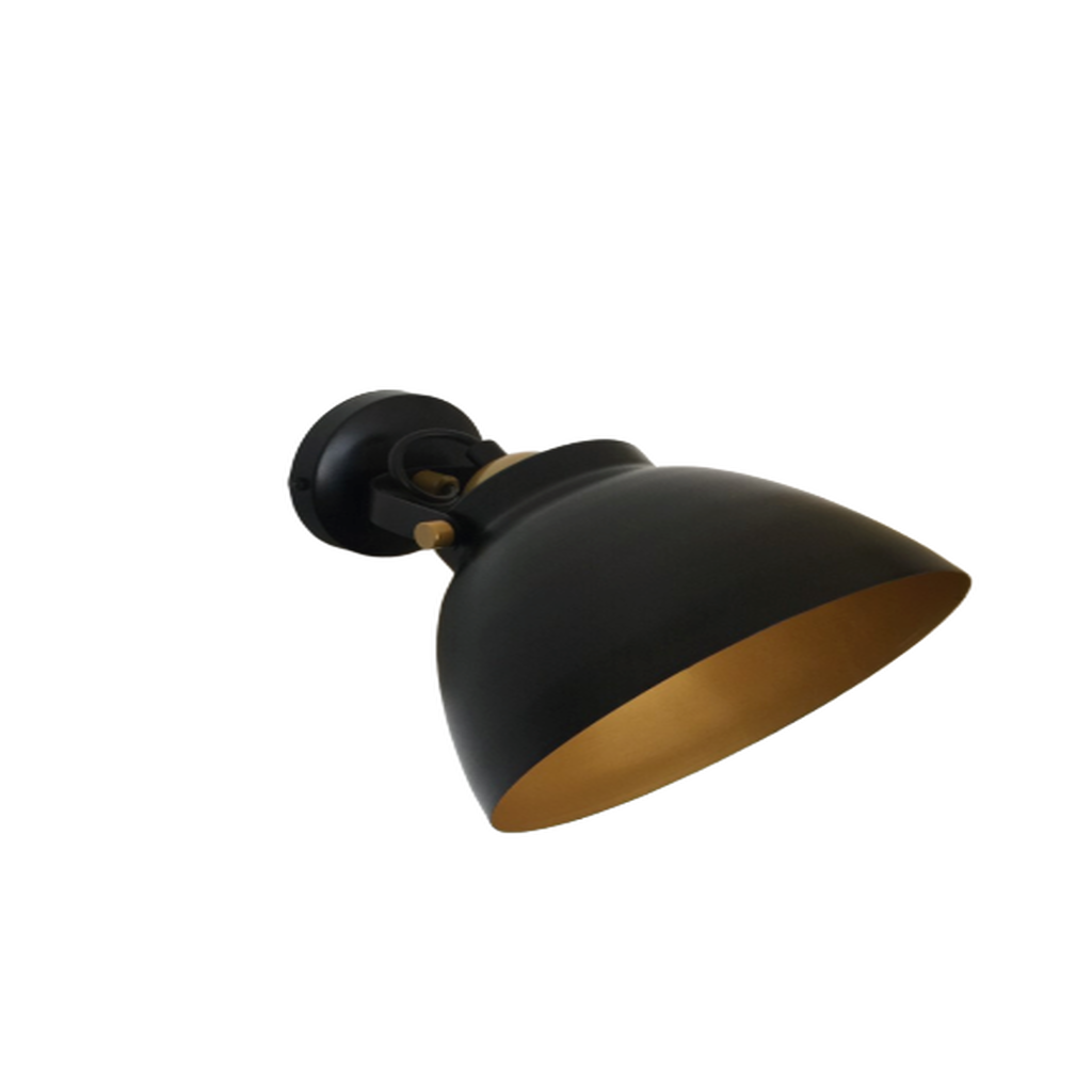 Mylights Retro Hareketli Aplik Siyah İçi Sarı Okuma Lambası