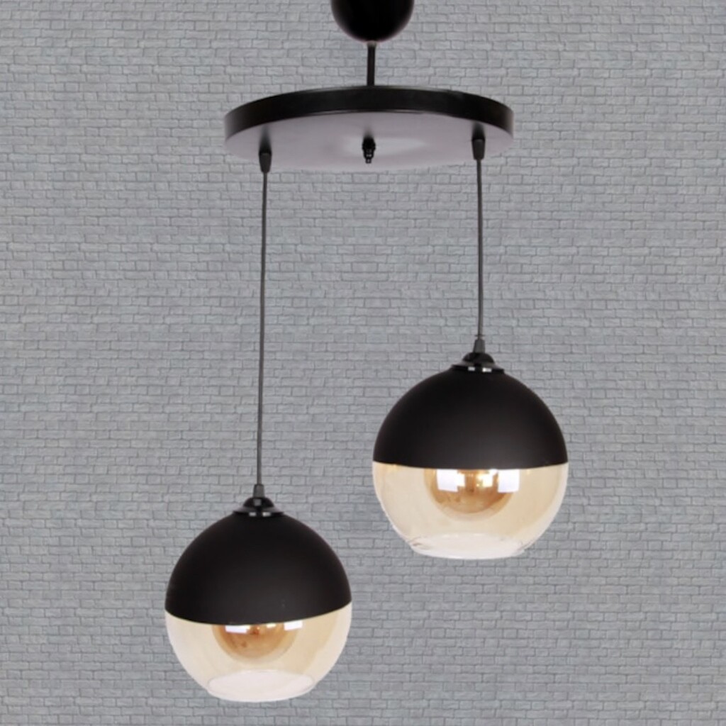 MYLİGHTS RETRO İKİLİ SARKIT AVİZE 20 CM CAMLI