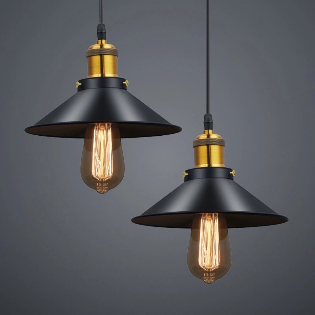 MYLİGHTS RETRO İKİLİ YUVARLAK METAL SARKIT AVİZE 30 CM EN