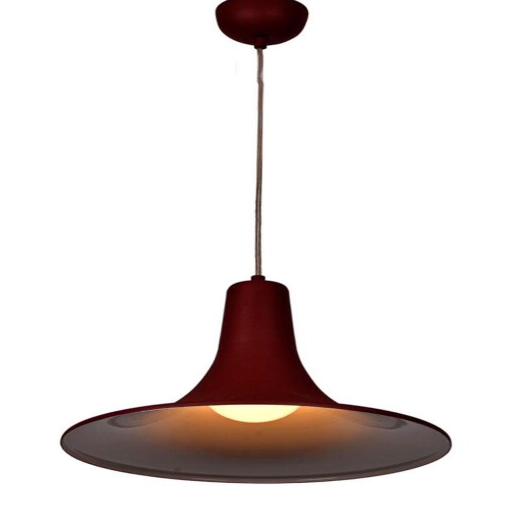 MYLİGHTS RETRO KIRMIZI İÇİ BEYAZ METAL SARKIT AVİZE