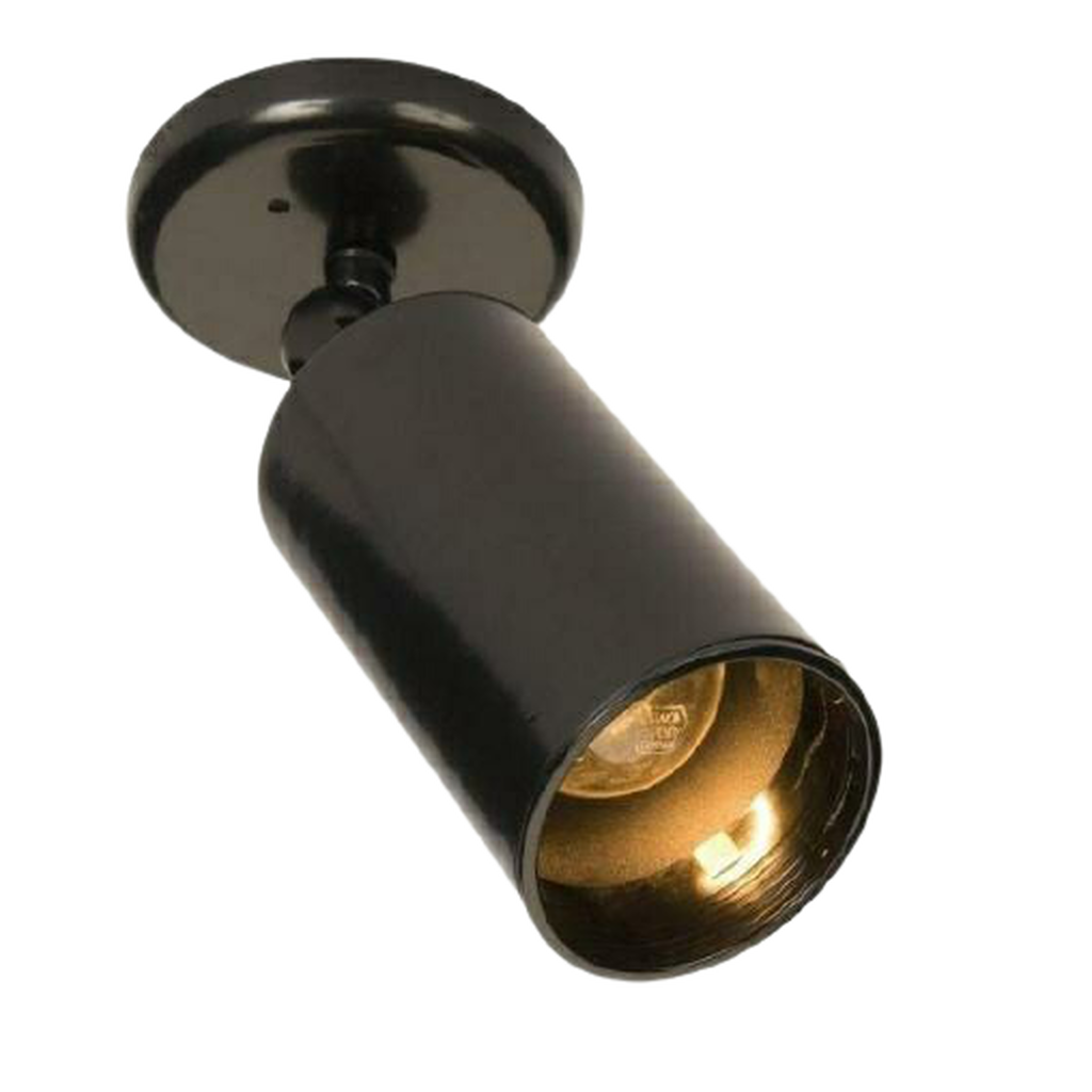 mylights retro mafsalı parlak siyah led aplik led spot ampul dahildir günışığı