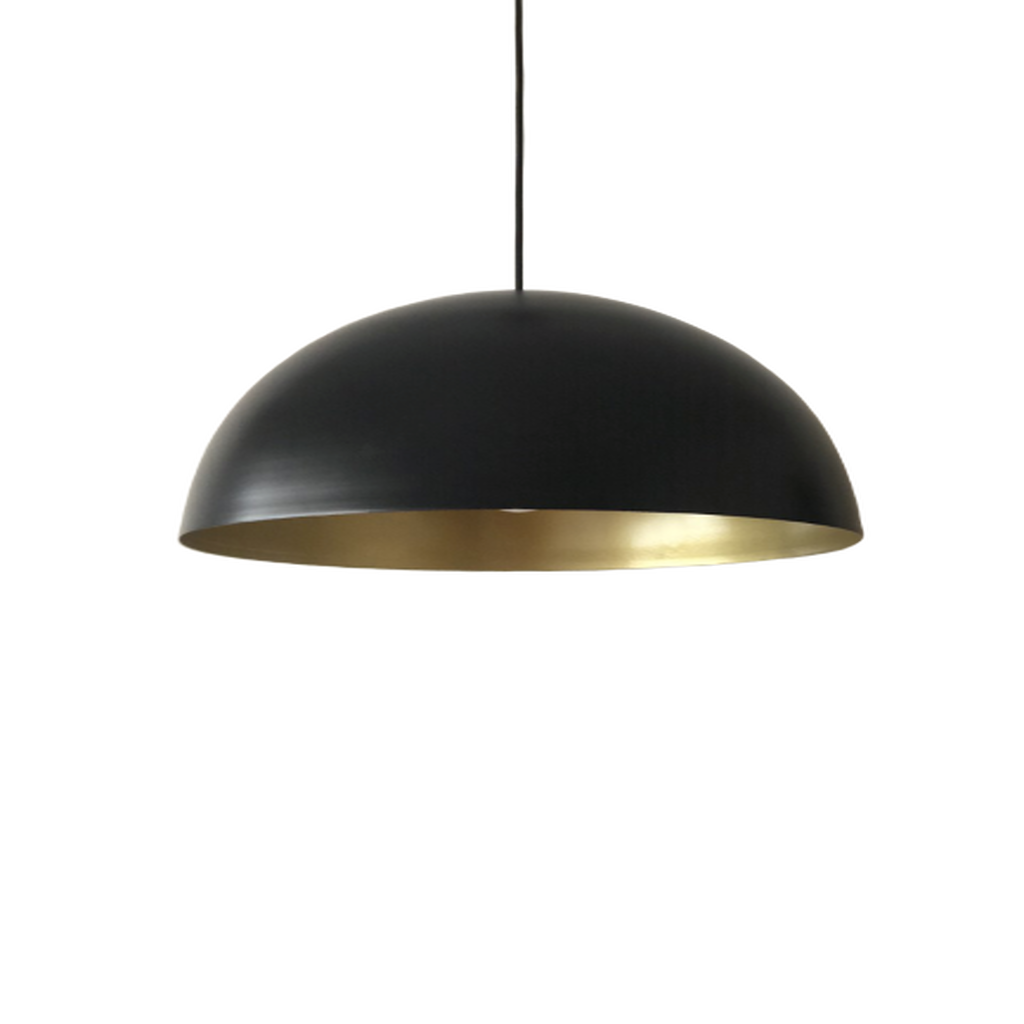 MYLİGHTS RETRO MAT SİYAH İÇİ GOLD METAL SARKIT AVİZE RETRO SARKIT 40 CM