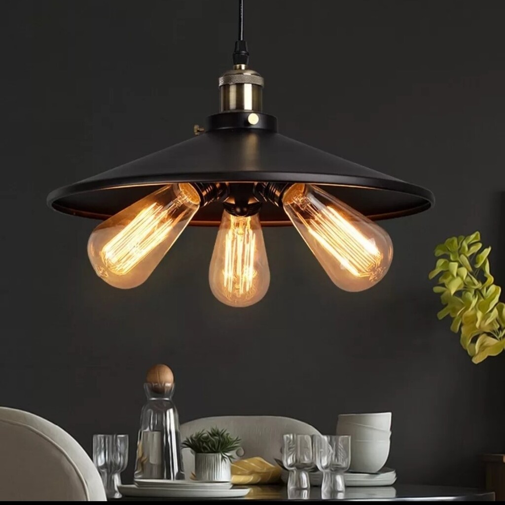 MYLİGHTS RETRO METAL 40 CM ÜÇLÜ SARKIT AVİZE