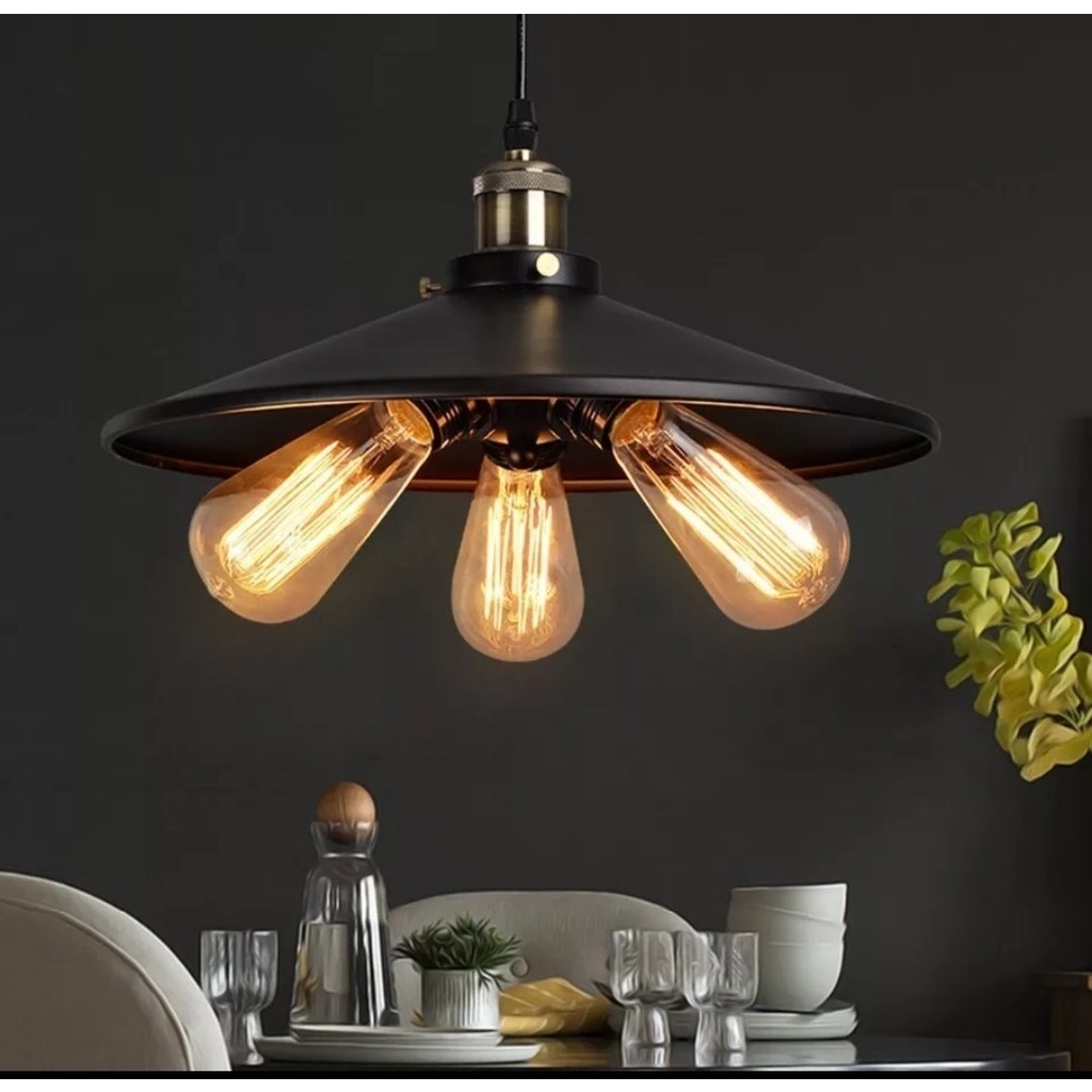 Mylights Retro Metal 40 Cm Üçlü Sarkıt Avize (423972702)