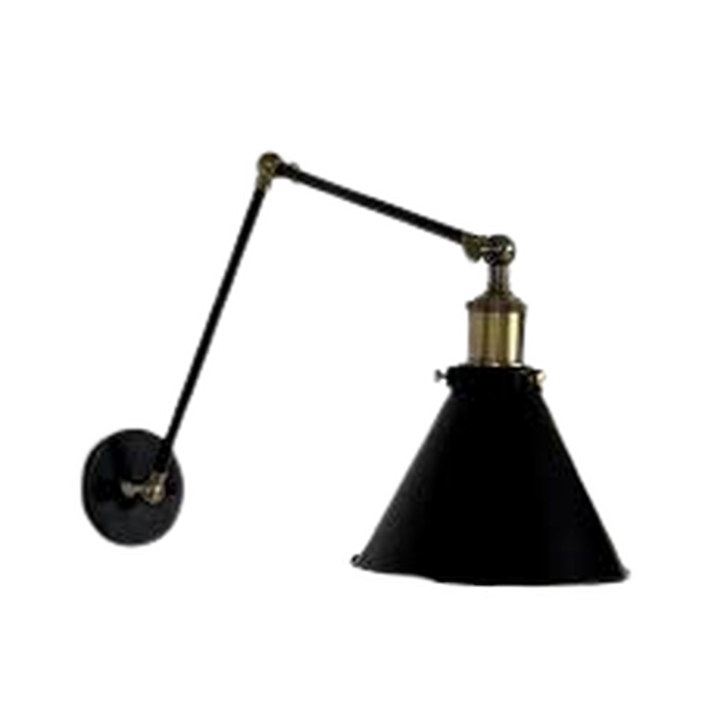 MYLİGHTS RETRO METAL RUSTİK AKROBAT ÜÇ MAFSALI KONİK APLİK EN 19 CM