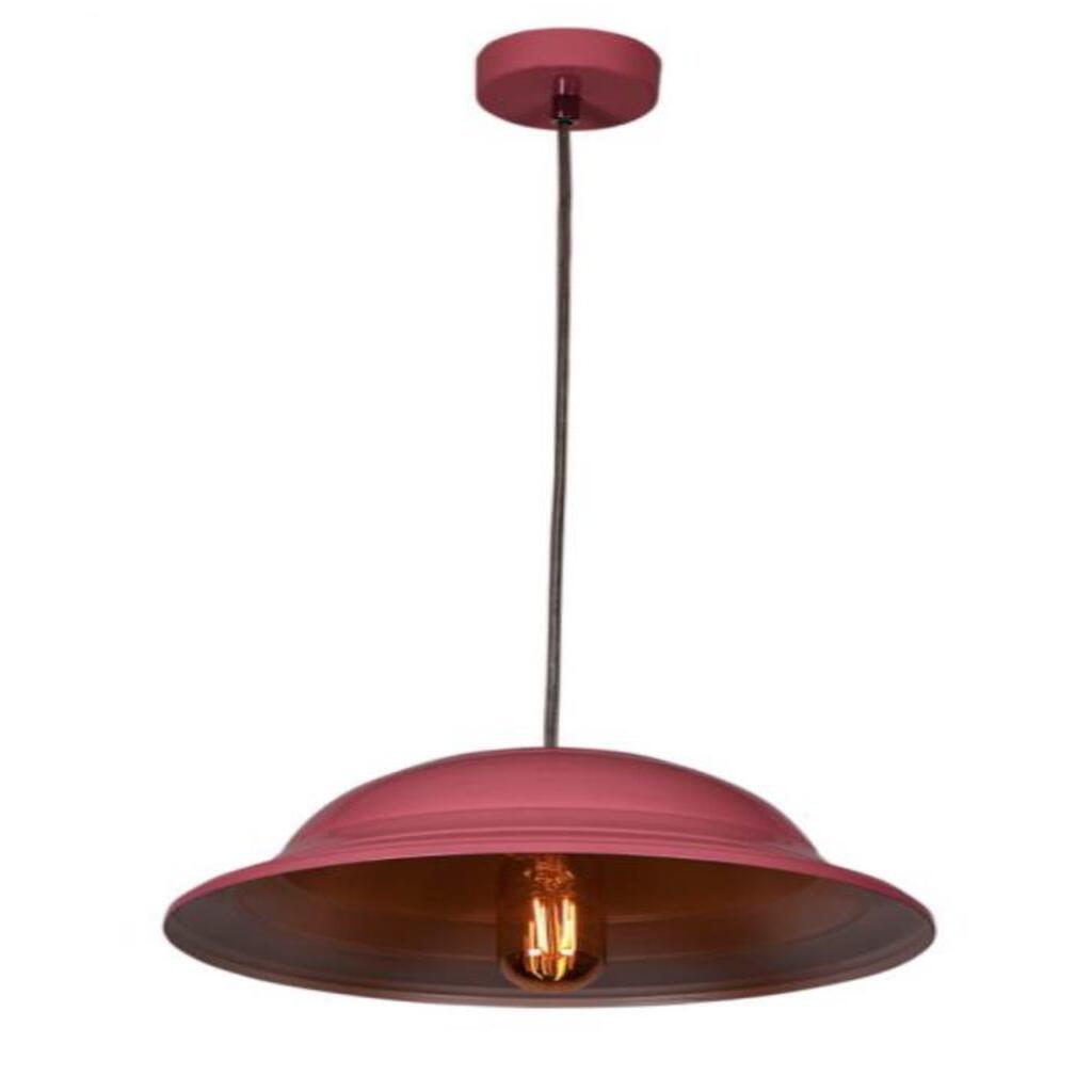 MYLİGHTS RETRO METAL SARKIT AVİZE PEMBE İÇİ BEYAZ