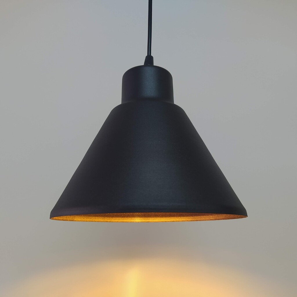 MYLİGHTS RETRO METAL SARKIT AVİZE SİYAH İÇİ ALTIN