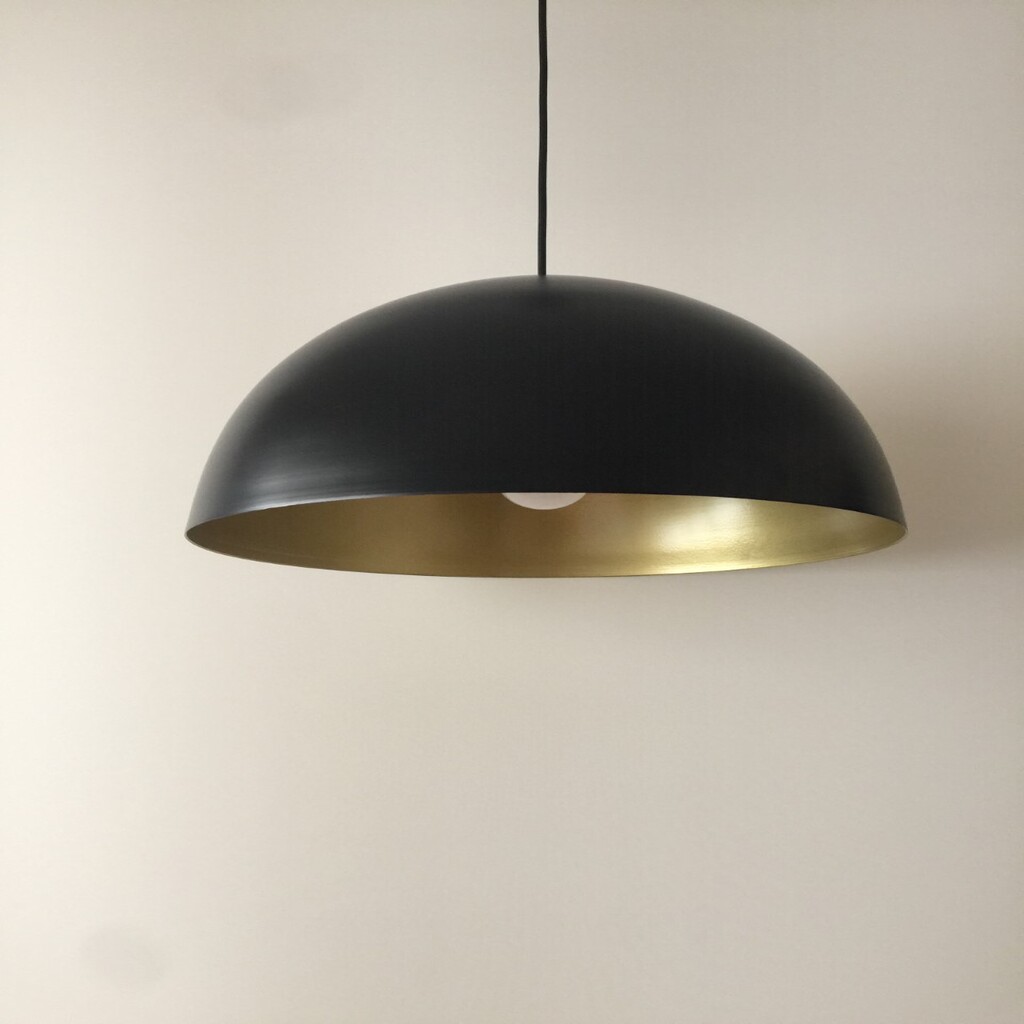 MYLİGHTS RETRO METAL SARKIT SİYAH İÇİ SARI 40 CM